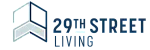 Modern logo for 29th Street Living featuring a sleek geometric design in blue and gray.