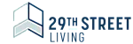 Modern logo for 29th Street Living featuring a sleek geometric design, symbolizing contemporary urban lifestyle.
