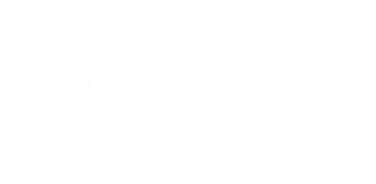 Kennedy's Landing Apartment Homes logo in sleek white font.