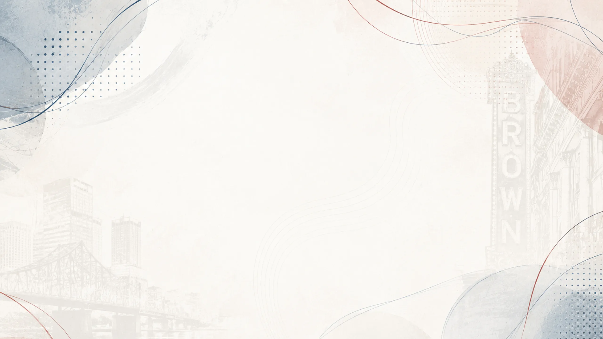 Elegant artistic design featuring a blend of abstract patterns and muted cityscapes with a vintage theater sign.