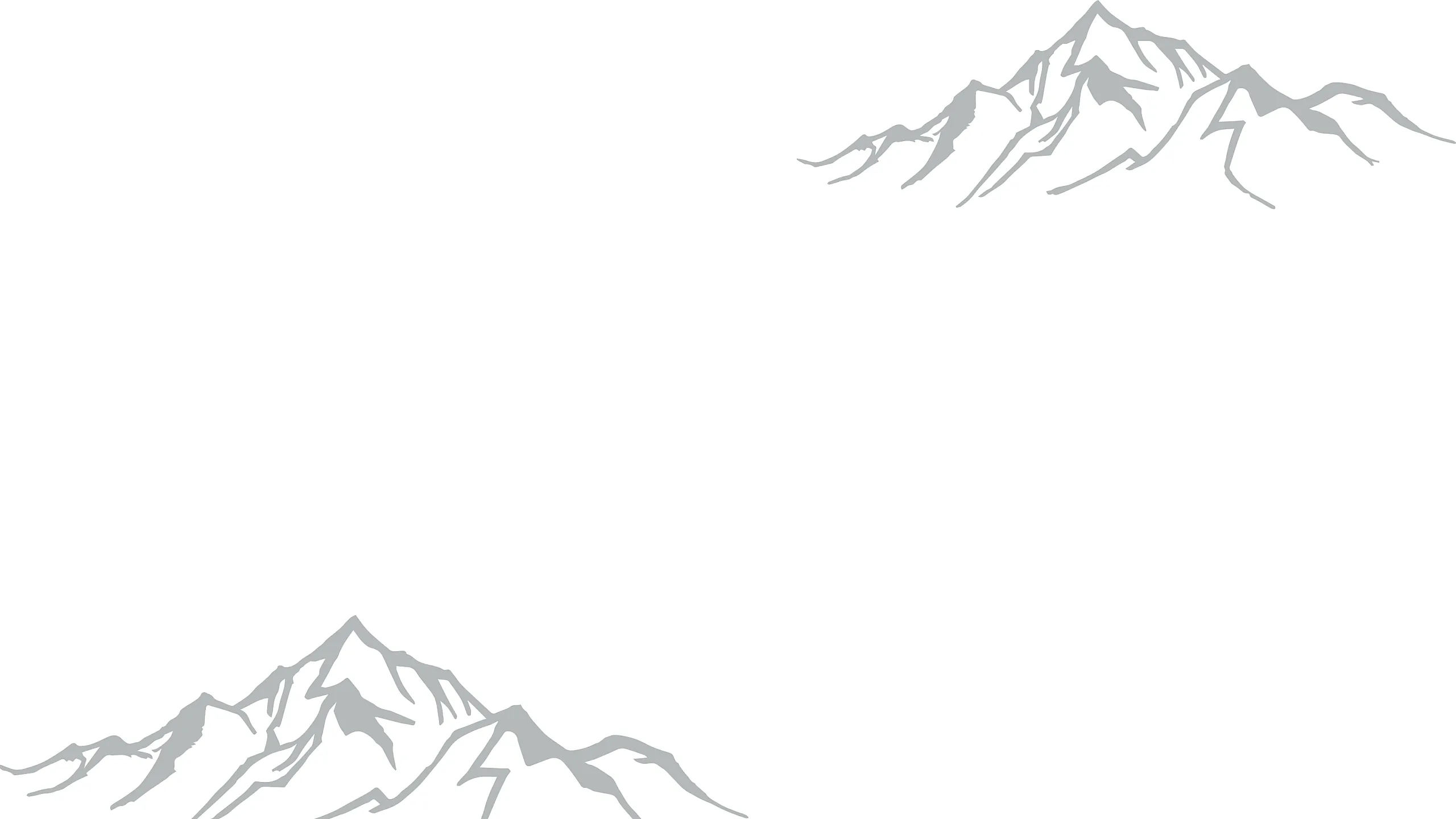 Elegant outline of mountain peaks, offering a serene and inspiring backdrop for any space.