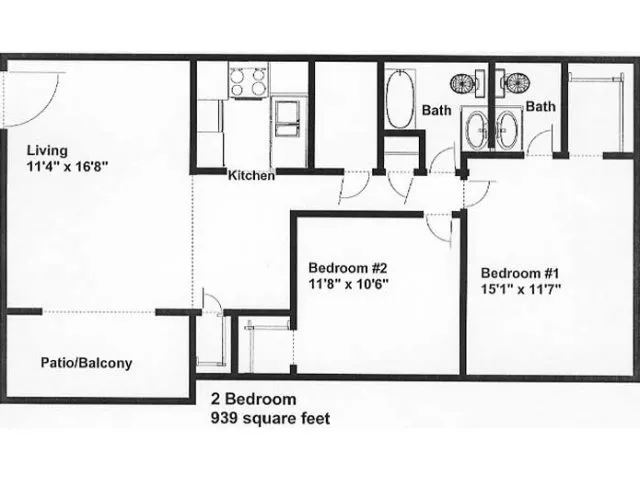 PALMER HOUSE APARTMENTS OF GREENSBORO, - 2 Bedroom
