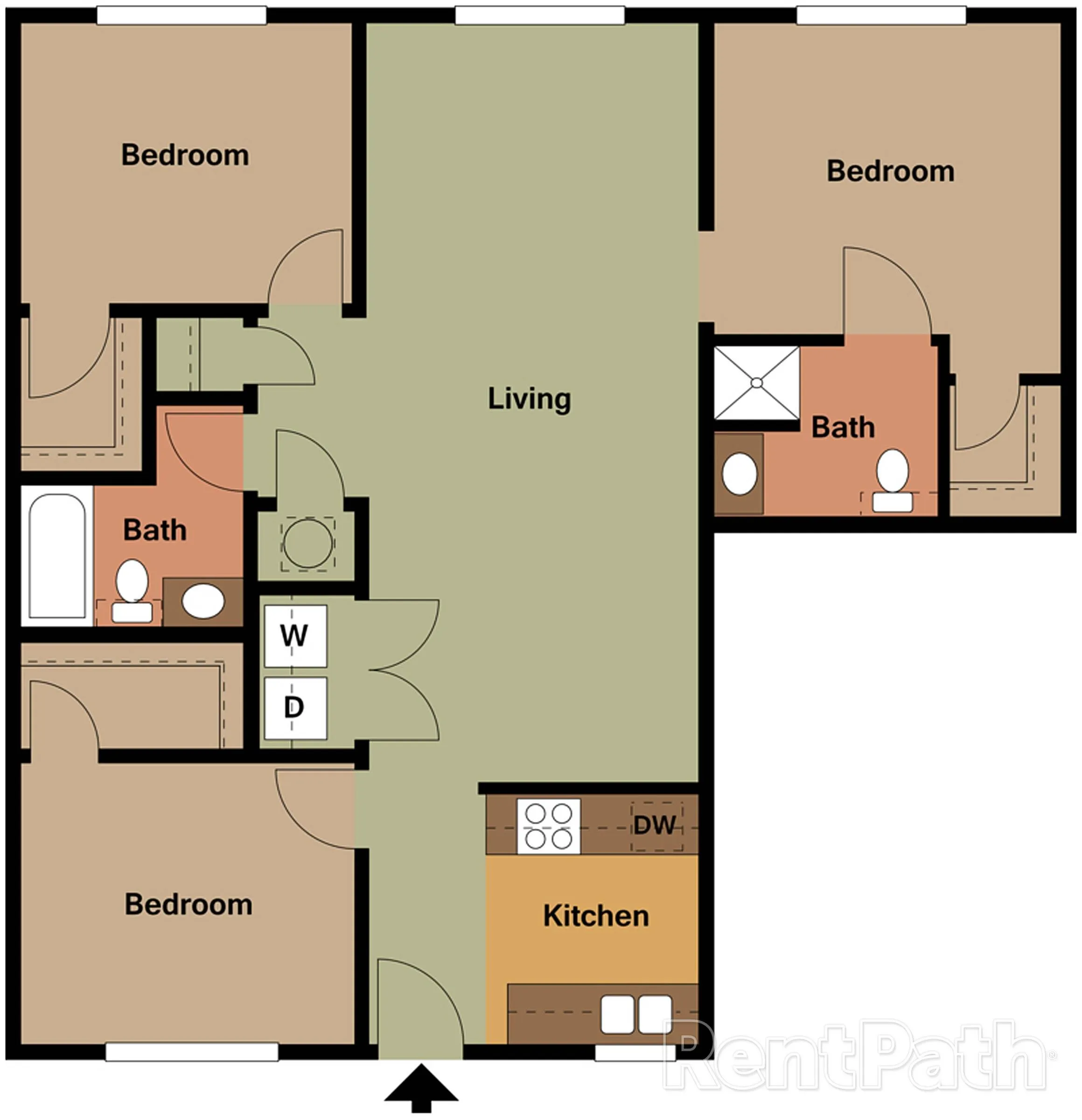 3 bedroom floor plan
