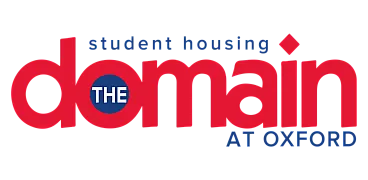 Vibrant logo for The Domain at Oxford, showcasing stylish student housing options.