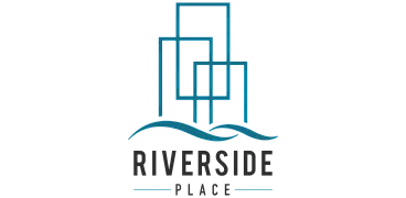 Modern Riverscape logo featuring sleek geometric lines and flowing curves.