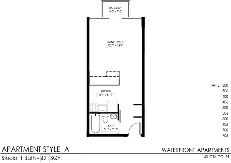 Studio- A floor plan
