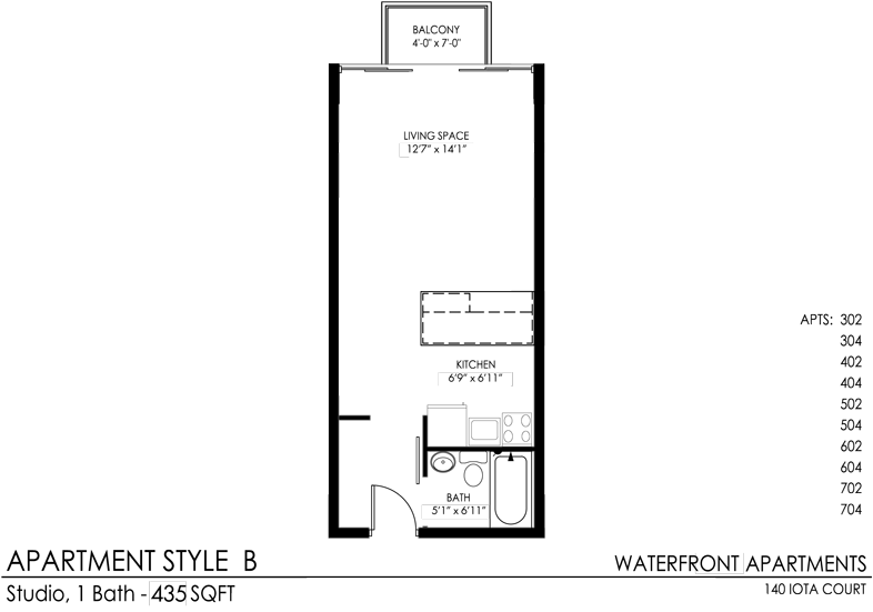 Studio- B floor plan