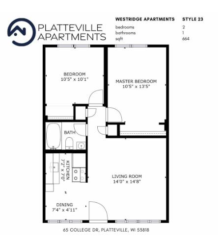 2x1 floor plan