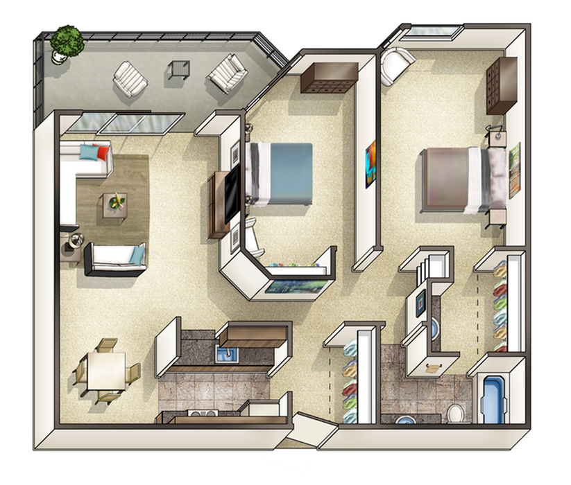 2x1 Floor Plan