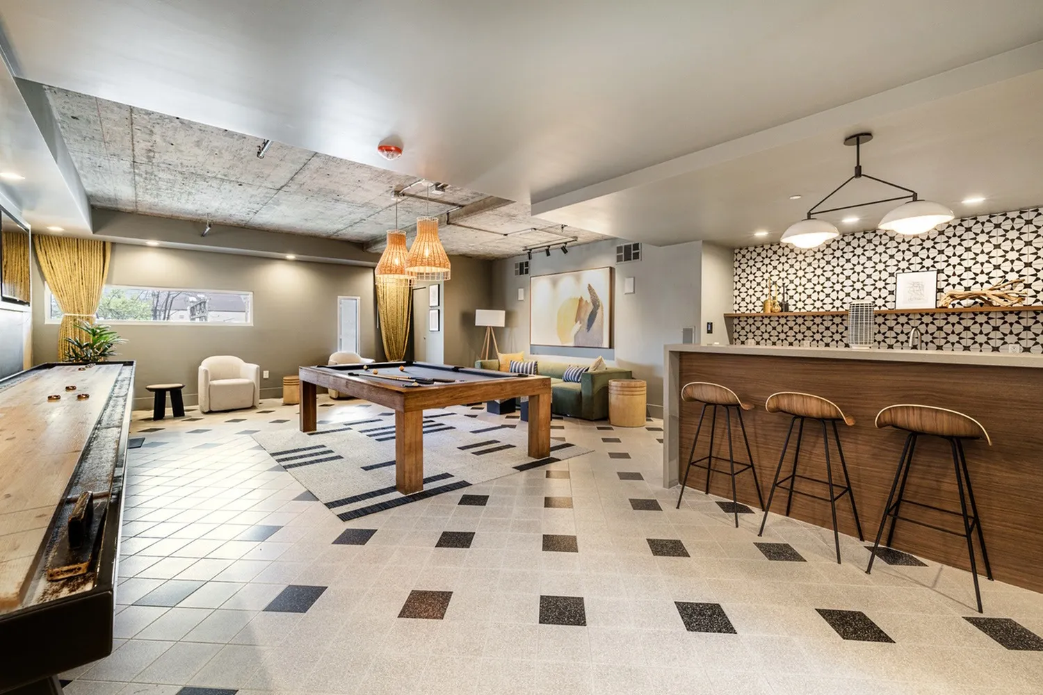 Billiards & Shuffleboard Room | Brio Apartments | Apartments in Glendale, CA