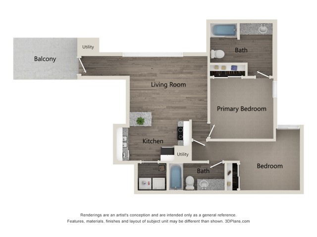 B3 Floor Plan | The Preserve Lexington  |  Apartments in Lexington, KY