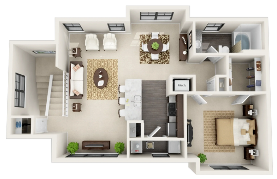 The Austin - 980 sqft.