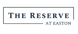 Elegant logo for The Reserve at Easton displayed on a clean white background.