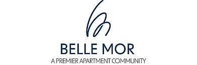 Sophisticated logo of Belle Mor, a premier apartment community, featuring elegant typography and a stylish, modern design.