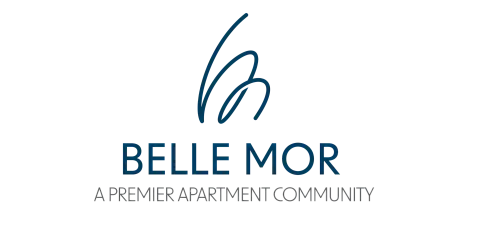 Belle Mor logo showcasing a premier apartment community symbolized by an elegant, modern design.