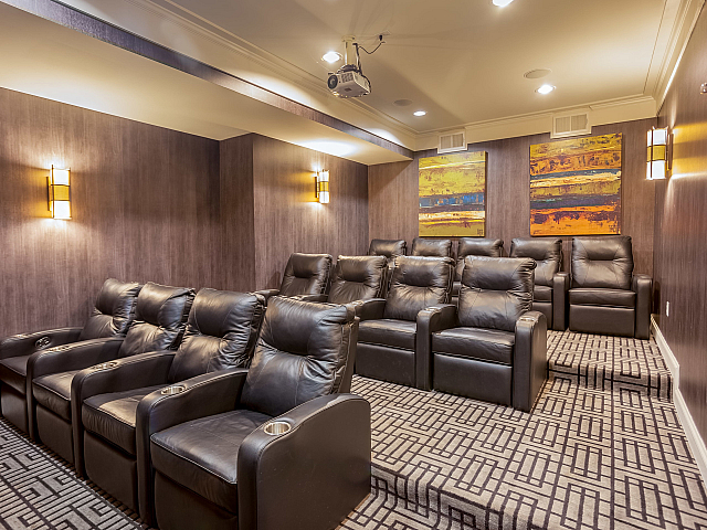movie theatre space in the retreat at tiffany woods