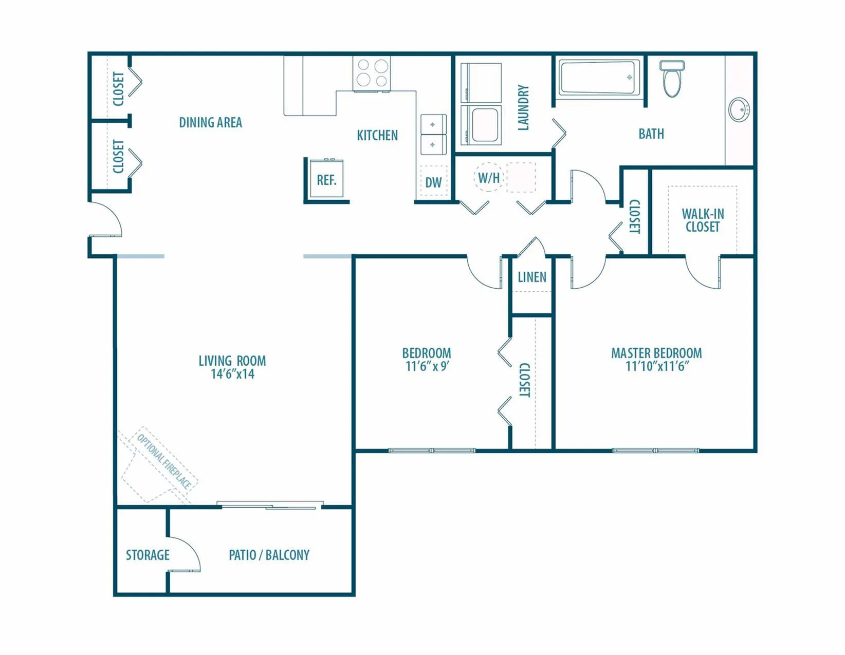 floor plan two bedroom