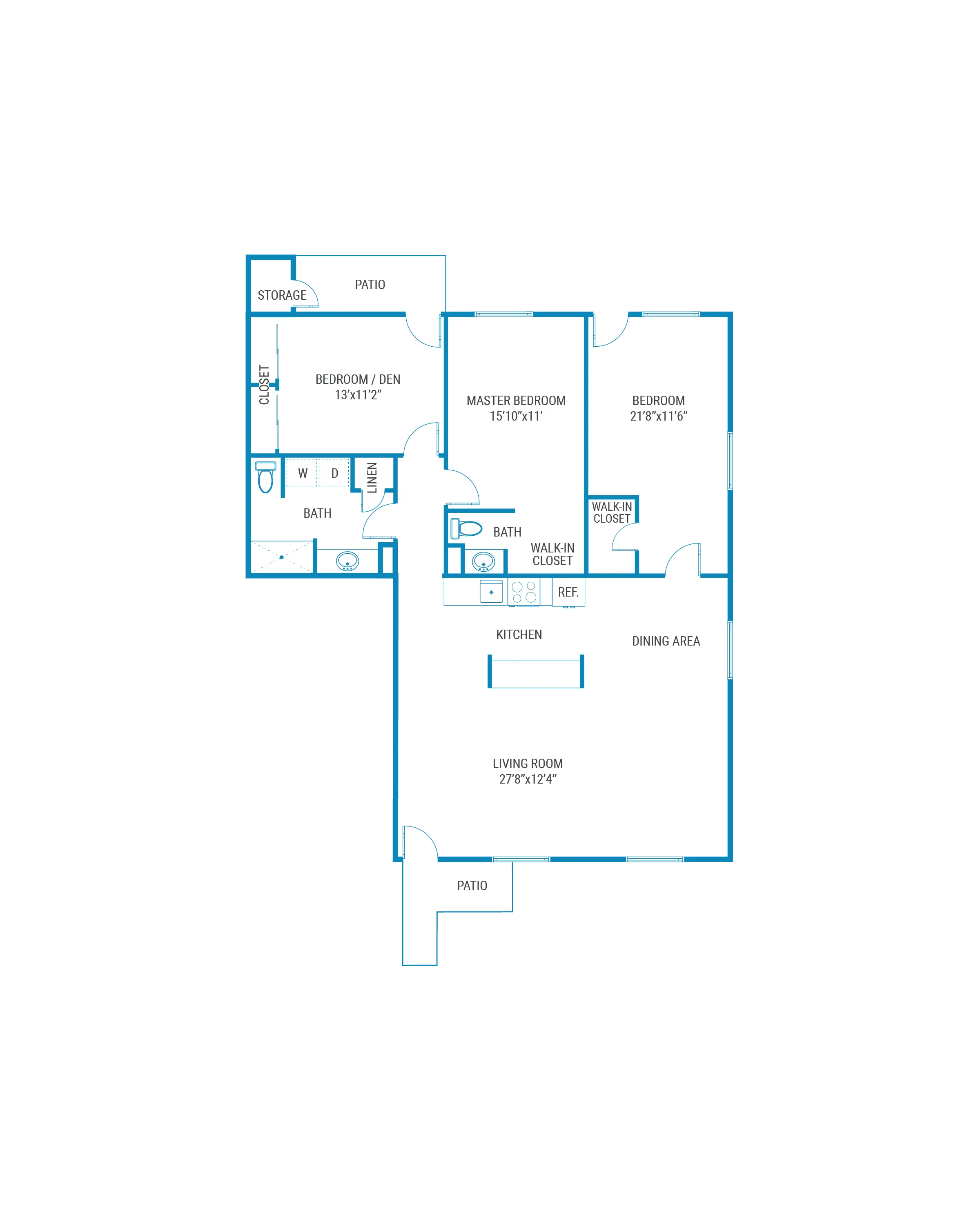 Three Bedroom, One and Half Bath