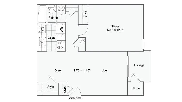 one bed