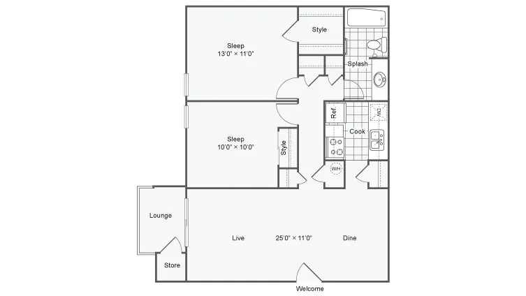 two bed