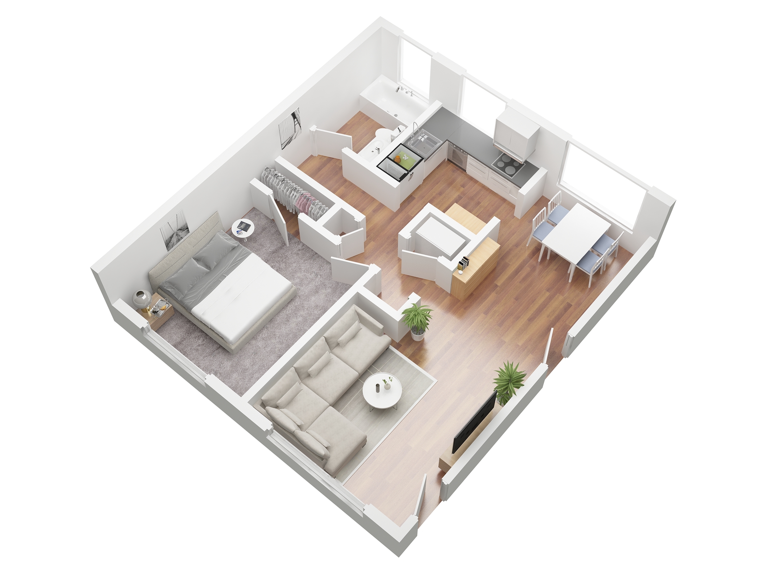 one bedroom