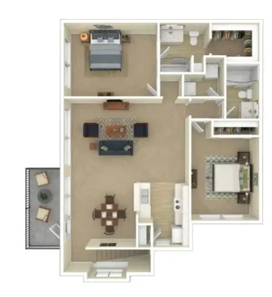 Two Bedroom Two Bath