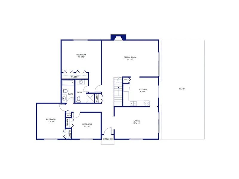 Three Bedroom Two Bath