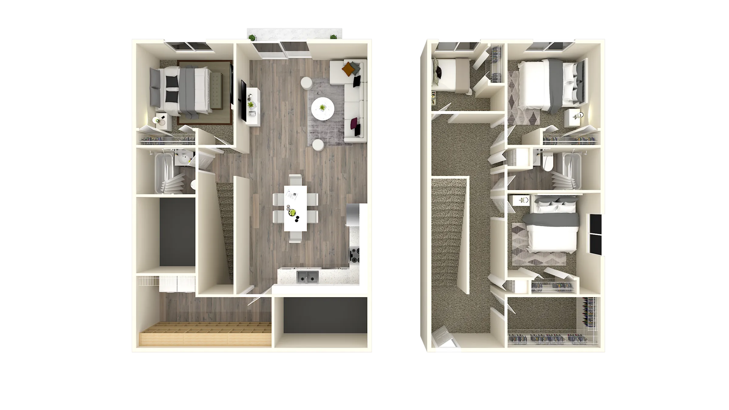 4 Bed 2 Bath White Cabinets