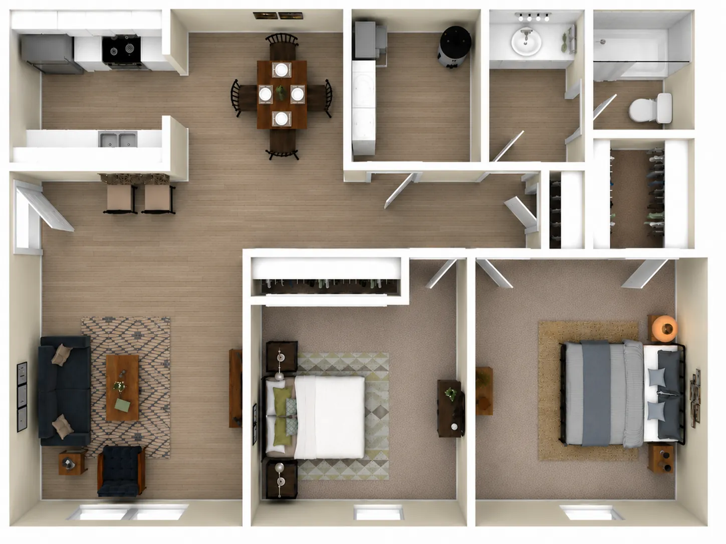 Renovated Oakhaven Two Bedroom One Bath