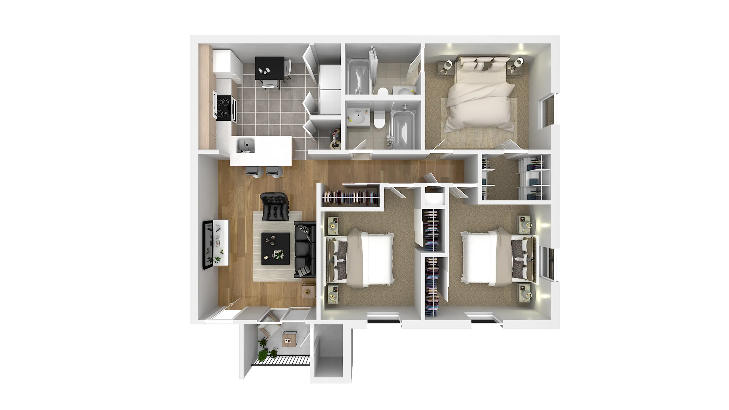 Three Bedroom Two Bath