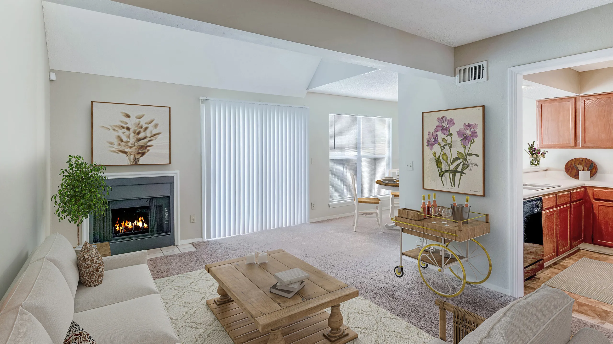Living Room and Kitchen