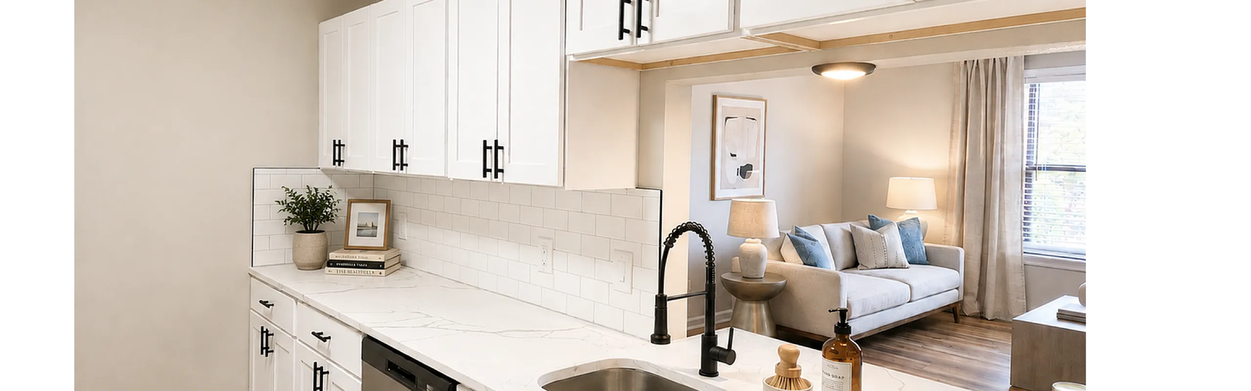 Renovated Kitchen and Living Room
