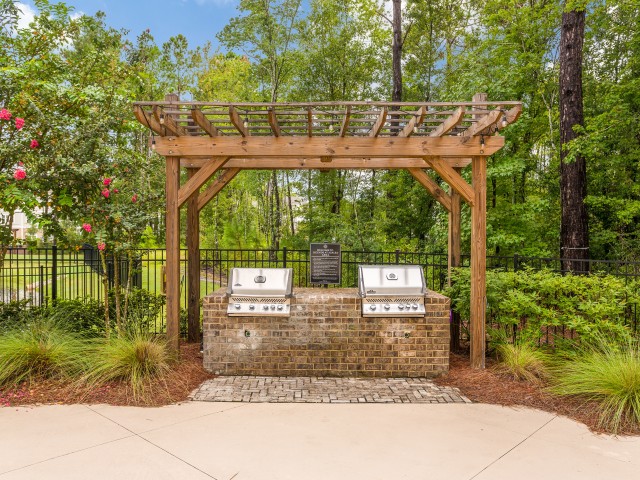 Photo of outdoor grilling area