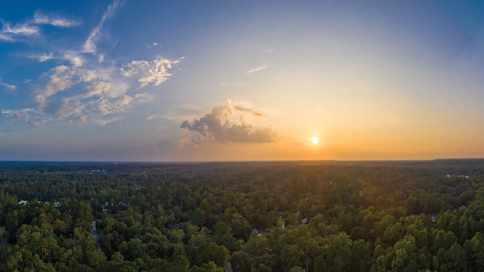 Aerial Sunset Photo Over Summerville