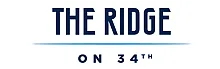 Elegant logo for 'The Ridge on 34th' with modern typography, highlighting premium living on 34th street.