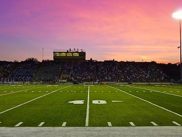 View of Stadium at sunset