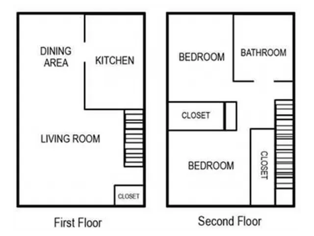 Two Bedroom | One Bathroom | 850 sqft