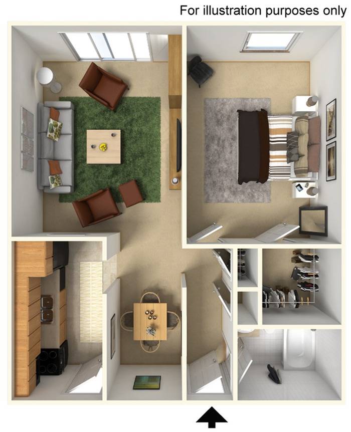 Executive One Bedroom | 840 sqft