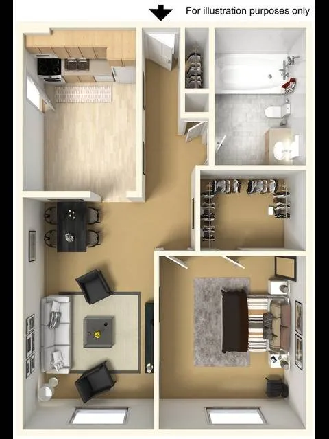 One Bedroom | 705 sqft
