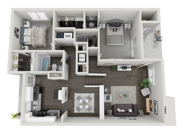 Two Bedroom | Two Bathroom | 1380 sqft