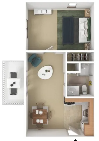 One Bedroom | 400 sqft