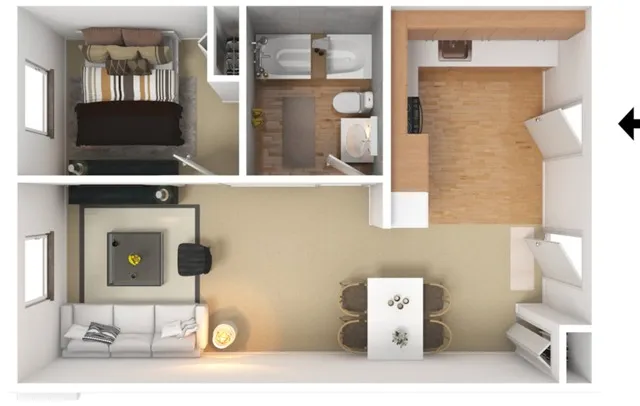 Junior One Bedroom | 500 sqft