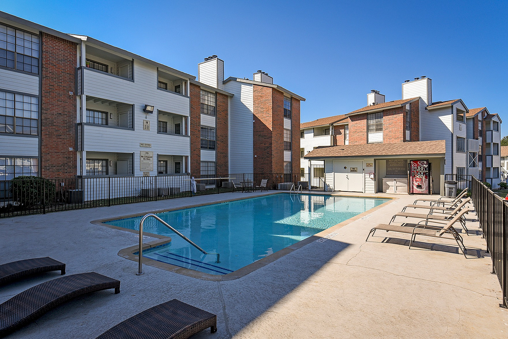Units overlooking Pool