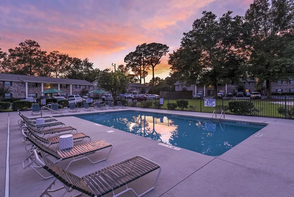 Pool in the early evening