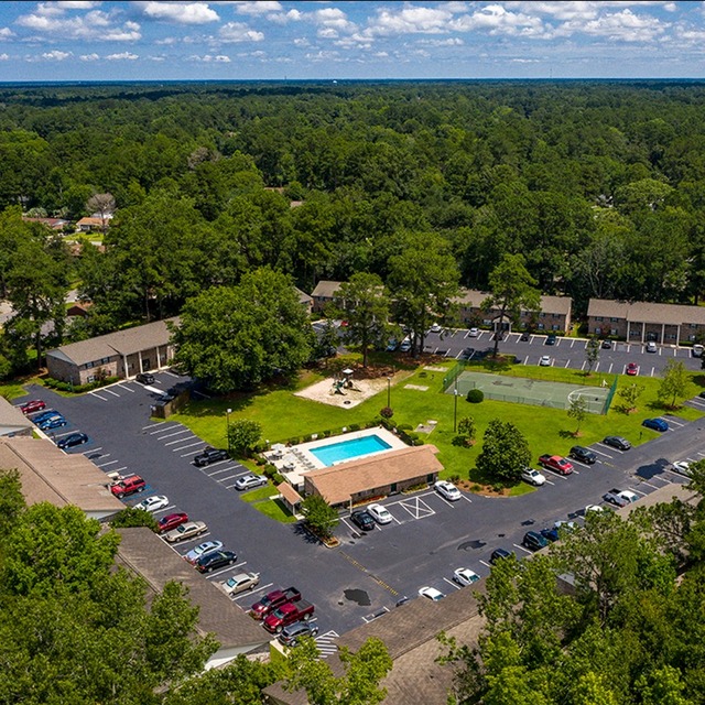 Aerial view of community