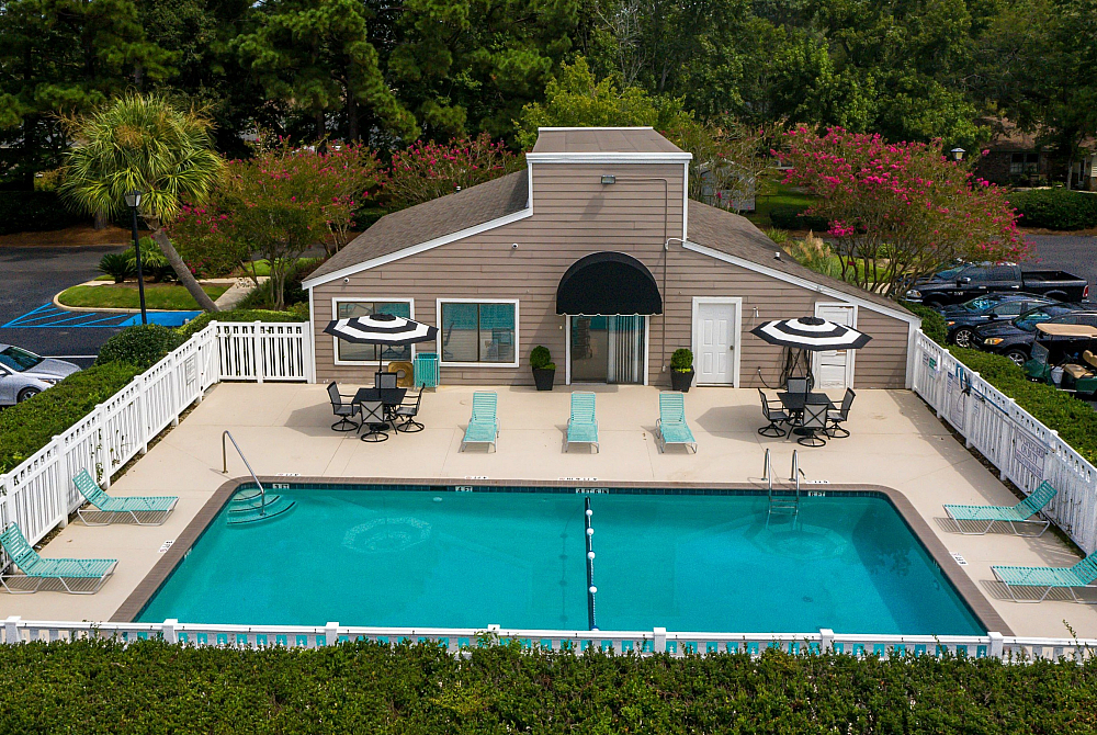 Aerial View of Pool and Clubhouse