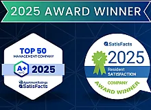 2025 award-winning company recognized by ApartmentRatings and SatisFacts for top management and resident satisfaction excellence.