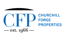 Churchill Forge Properties logo featuring CFP initials established in 1966, highlighting a legacy of excellence in property management.