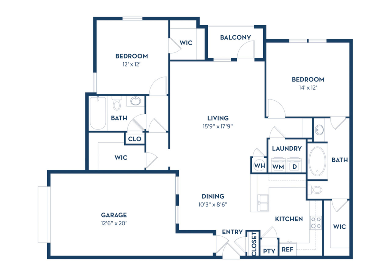 Langston Floor Plan Image With Attached Garage