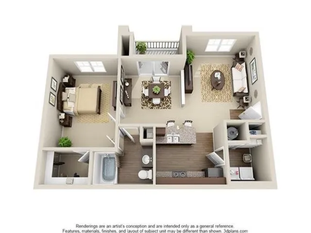 1 Bedroom | 1 Bath | 833 SF